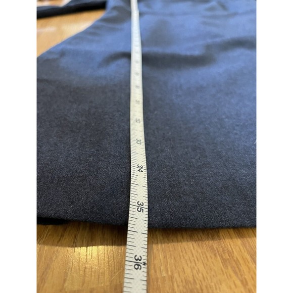 Theory Navy Wool Flannel Long Sleeve Mini Dress Size 6 - Picture 8 of 9
